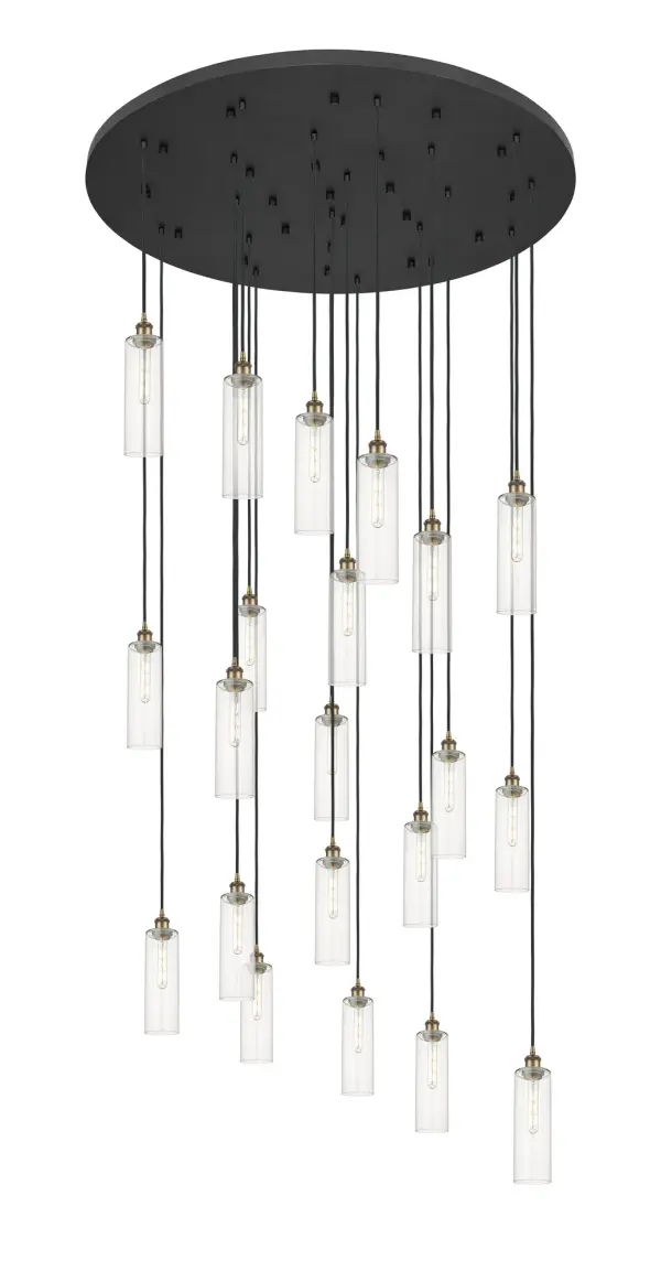 The organic teardrop shape of the Crown Point pendant is artfully hung from a tiered metal frame that is complemented by a single filament bulb. These pendants look great as individual fixtures but make a grand statement when paired with our multi-port hanging system as part of our custom cord program.
