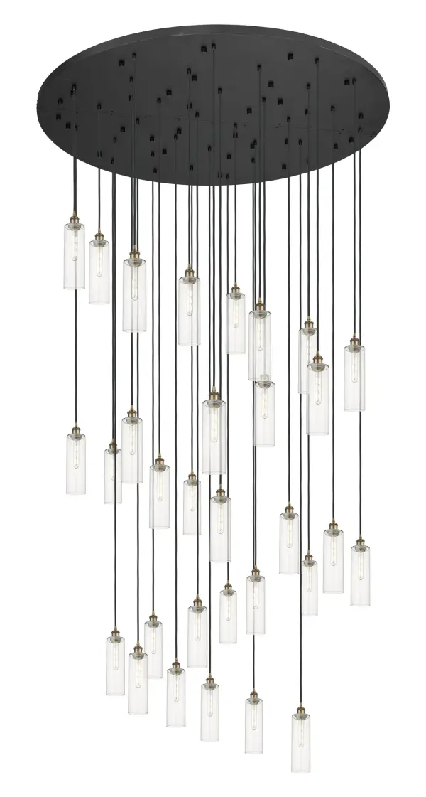 The organic teardrop shape of the Crown Point pendant is artfully hung from a tiered metal frame that is complemented by a single filament bulb. These pendants look great as individual fixtures but make a grand statement when paired with our multi-port hanging system as part of our custom cord program.