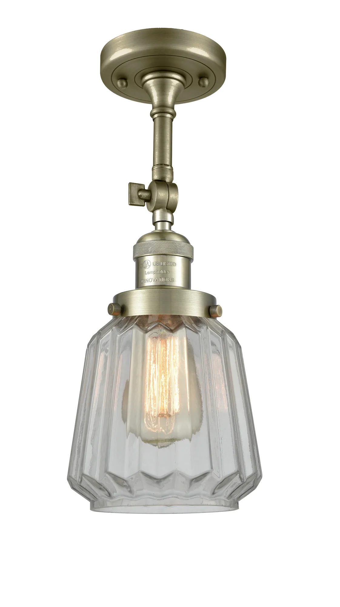 Chatham - Antique Brass - Adjustable Semi-Flush Mount