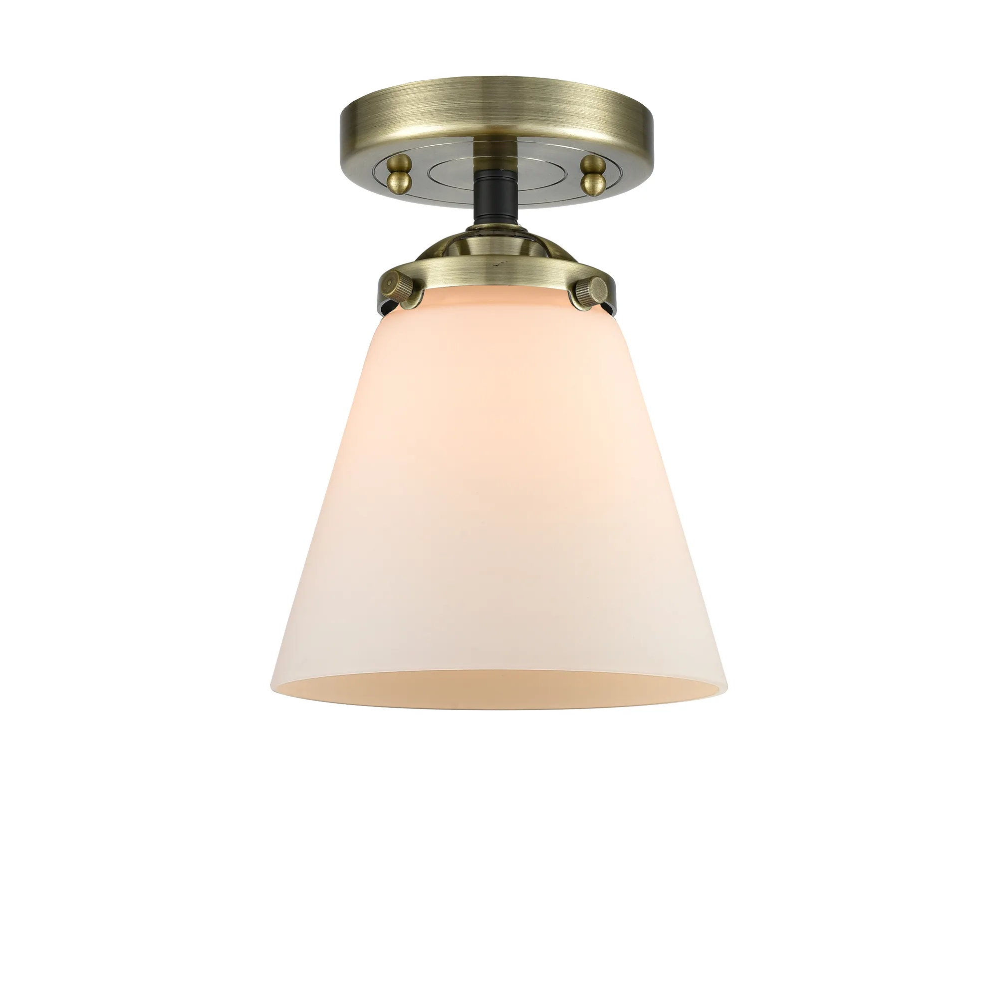 Cone - Black Antique Brass - Semi-Flush Mount
