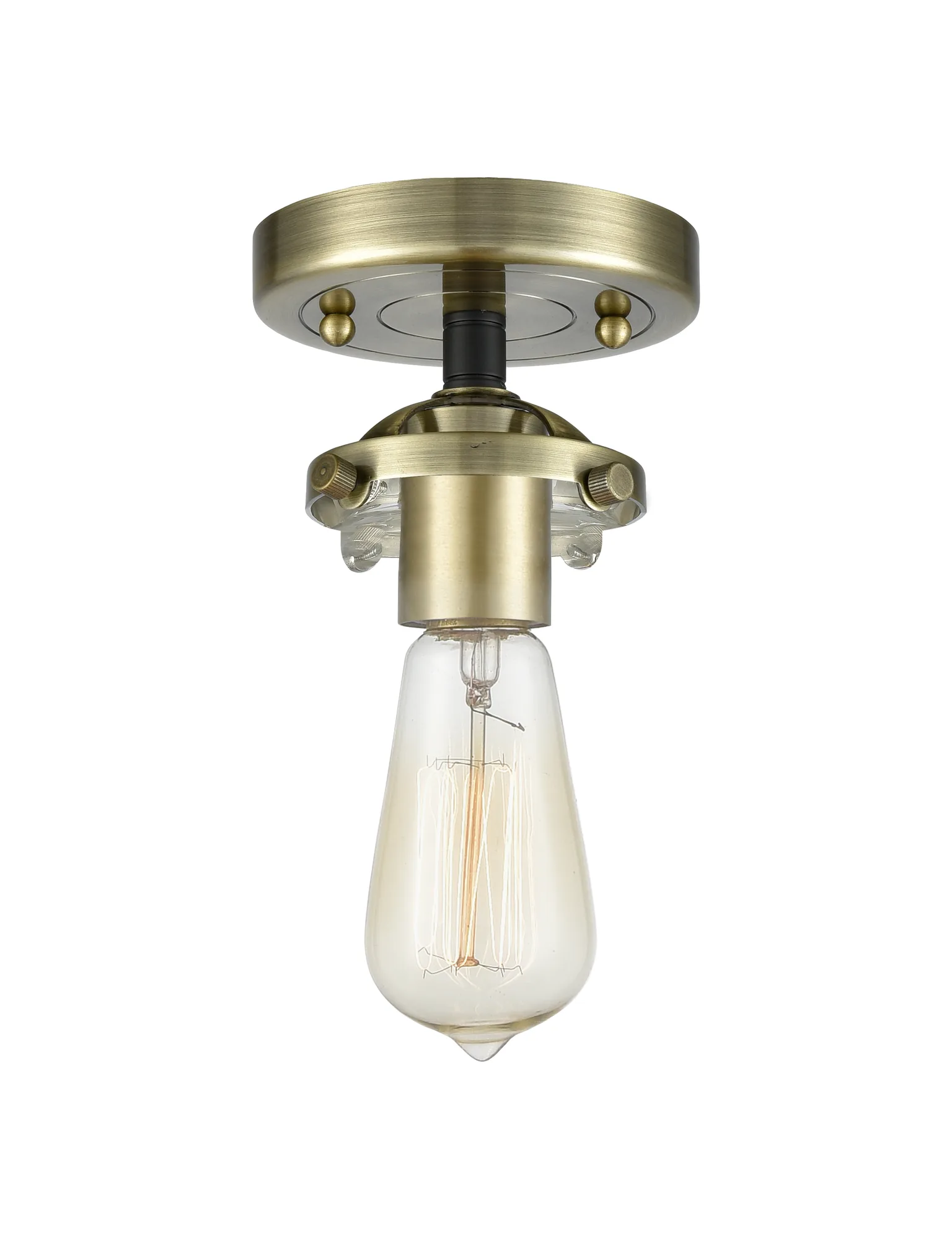 Beacon - Black Antique Brass - Semi-Flush Mount