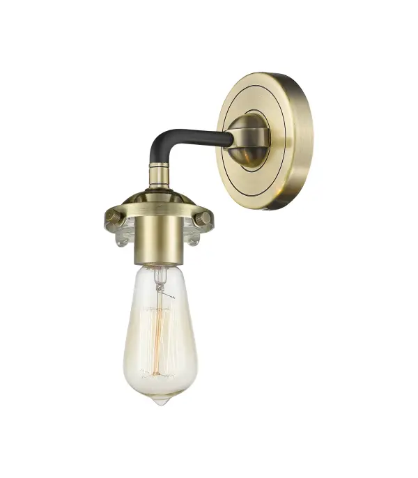 It's all in the details of the Nouveau line. A detailed base with sleek metal arm leads you to an absolutely gorgeous glass bulb that adds an unparalleled flair to any room you place these fixtures.