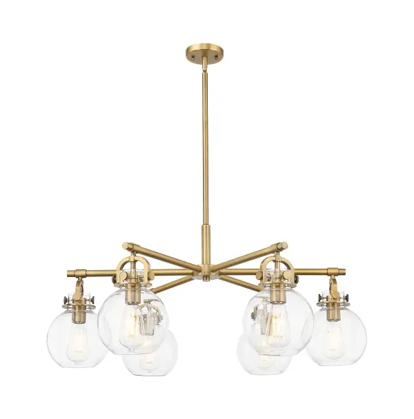 The Newton Sphere is a modern industrial collection that incorporates exceptional architectural details with a beautiful globe shaped shade. The iconic sphere shaped shade is available in either glass or heavy spun metal, making this collection perfect for creating a truly exceptional space.