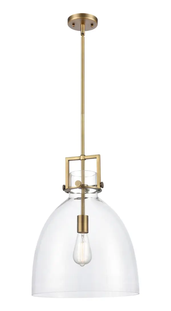 The Newton Bell is a modern industrial collection that incorporates exceptional architectural details and classic bell shaped shade. The delicately curved glass or metal shade complements the clean lines of this restoration inspired line of fixtures. The Newton Bell pendant is the ultimate choice for a kitchen light that combines functionality with contemporary design.