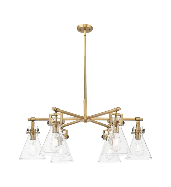 The Newton Cone is a modern industrial collection that incorporates exceptional architectural details and an equally striking cone shaped shade. The geometric shape of the glass or metal shade give this collection a charming and timeless presence.