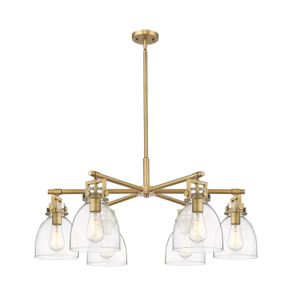 The Newton Bell is a modern industrial collection that incorporates exceptional architectural details and classic bell shaped shade. The delicately curved glass or metal shade complements the clean lines of this restoration inspired line of fixtures.