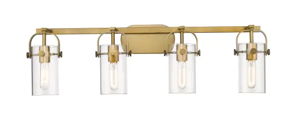 Timeless elegance abounds in the Pilaster II Cylinder collection. The graceful arch of the metal frame secures and the heavy glass cylinder and has a dynamic look that keeps this tailored piece ready to make a statement in whatever space it brightens