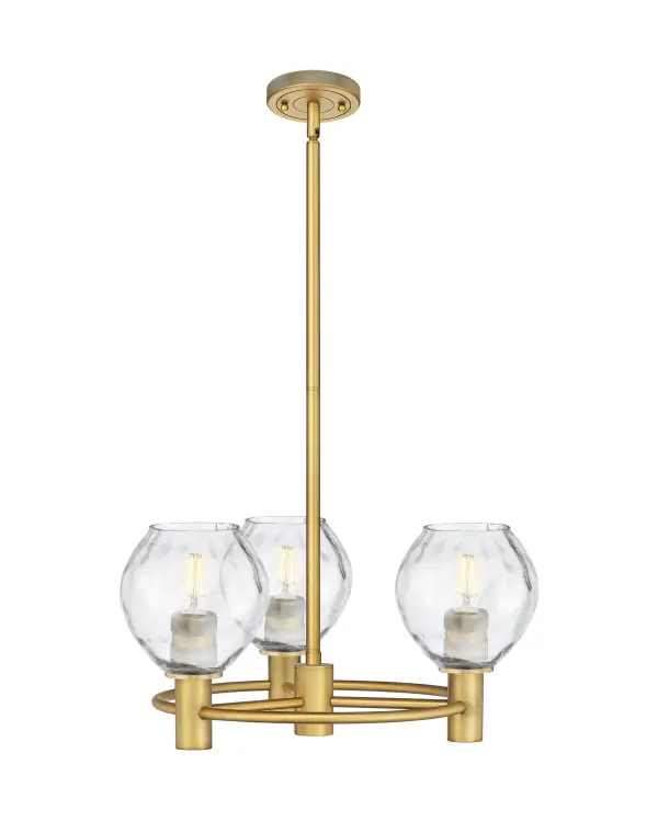 Details abound in the Crown Point Collection with an industrial take on modern sophistication. This stunning line of fixtures features cylindrical glass set in an updated restoration style frame with intricate knurling detail on the sockets, canopy, and finials.