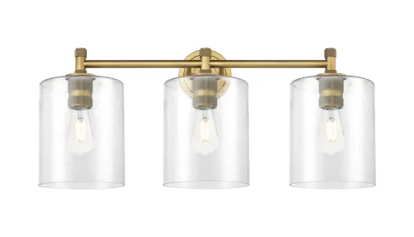 Details abound in the Crown Point Collection with an industrial take on modern sophistication. This stunning line of fixtures features cylindrical glass set in an updated restoration style frame with intricate knurling detail on the sockets, canopy, and finials.