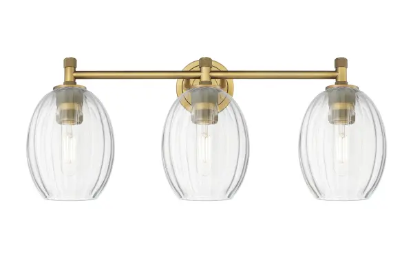 Details abound in the Crown Point Collection with an industrial take on modern sophistication. This stunning line of fixtures features cylindrical glass set in an updated restoration style frame with intricate knurling detail on the sockets, canopy, and finials. - alternate view