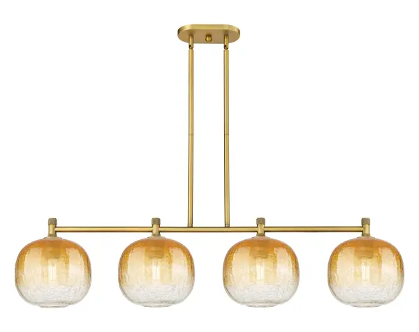 Details abound in the Crown Point Collection with an industrial take on modern sophistication. This stunning line of fixtures features cylindrical glass set in an updated restoration style frame with intricate knurling detail on the sockets, canopy, and finials.
