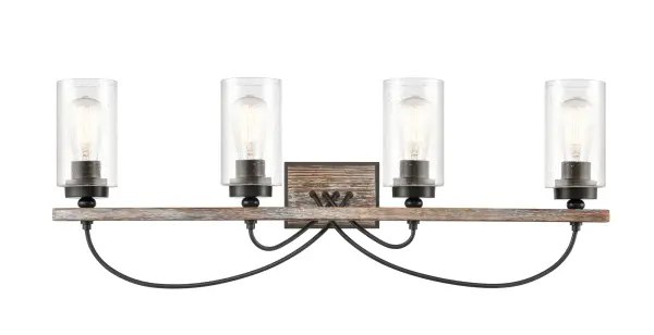 The fixtures in the Paladin Collection deliver charming modern farmhouse design. The hand carved wood detail creates a natural feel that enhances the distinctive look of the collection.