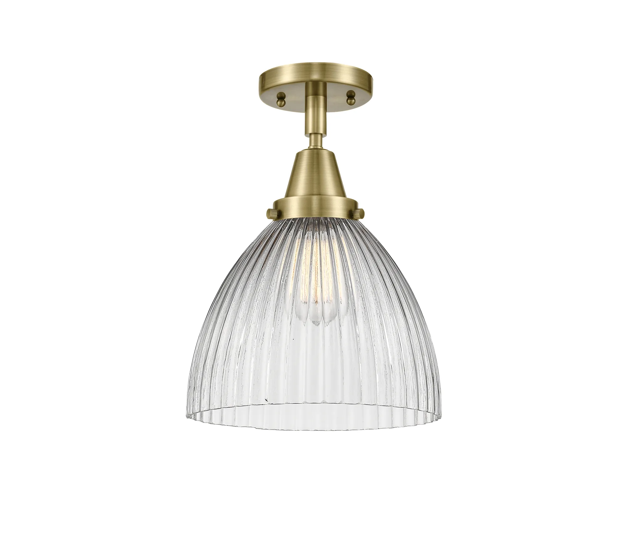 Seneca Falls - Antique Brass - Semi-Flush Mount