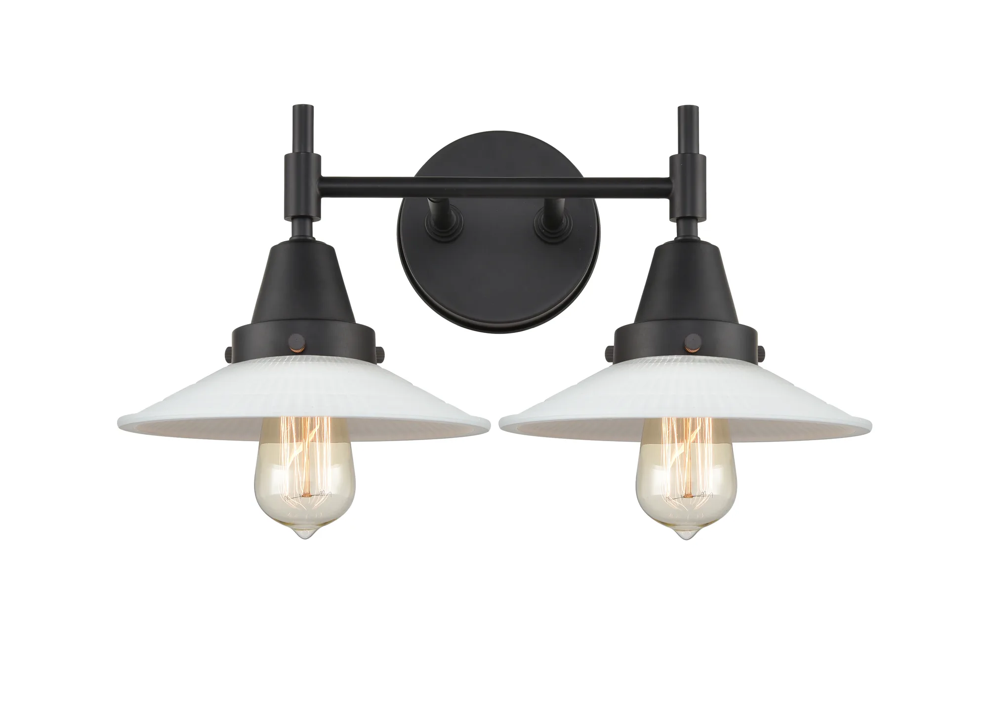 Halophane - Matte Black - Bath Vanity Light