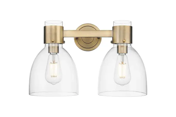 This collection is a modern update to the timeless Lawton design, offering a sleek glass holder collar and refined details. Available in cone, globe, or dome-shaped glass shades, the minimalist design is perfect for contemporary vanity lighting with its clean lines and sophisticated finish.