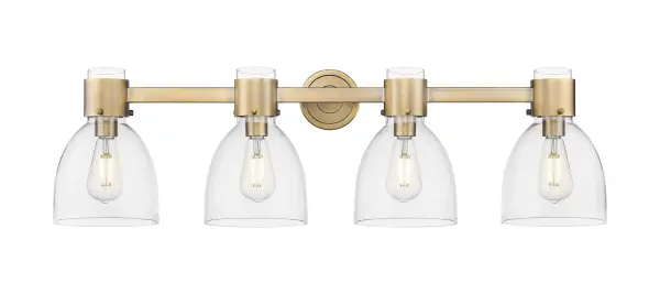 This collection is a modern update to the timeless Lawton design, offering a sleek glass holder collar and refined details. Available in cone, globe, or dome-shaped glass shades, the minimalist design is perfect for contemporary vanity lighting with its clean lines and sophisticated finish.