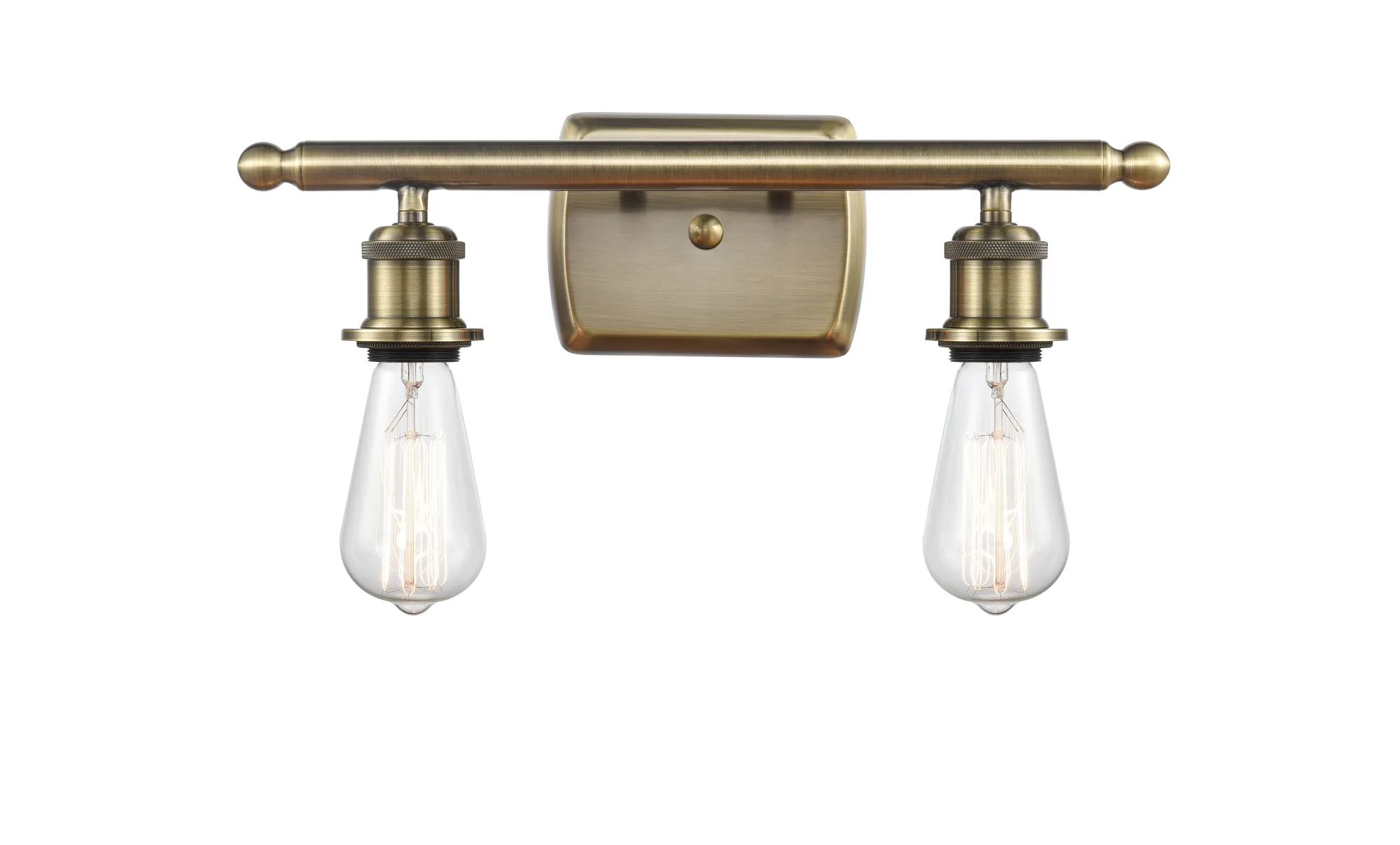 Bare Bulb - Antique Brass - Bath Vanity Light