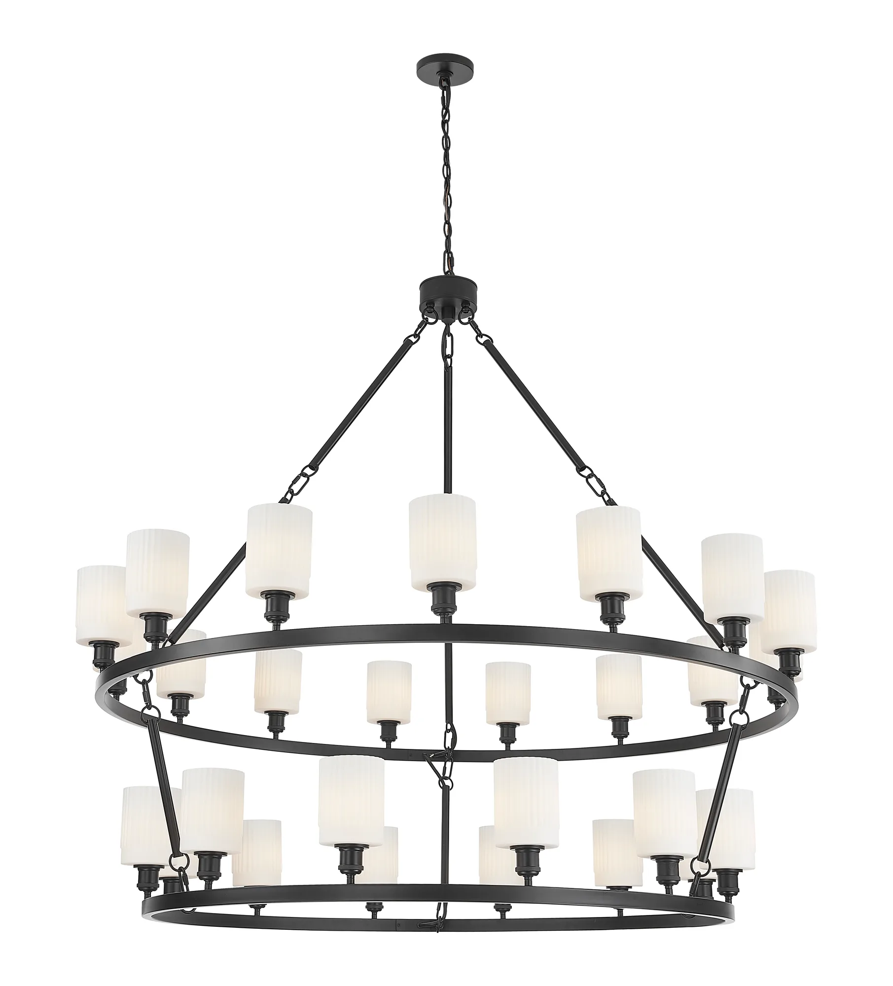 Hadley - 27 Light - Cased Matte White Glass - Chandelier