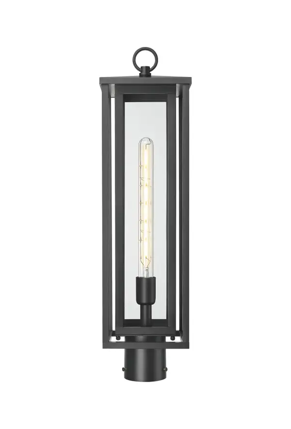 The Ashland Collection captures the effortless charm of classic coastal lanterns while offering modern durability for any home. Framed in a sleek matte black finish, each fixture showcases clear, seedy, or water glass which dance with the light, creating a gentle shimmer reminiscent of sunlit waves. Designed for versatility, the collection offers a post light, pendant, and sconces in three sizes—perfect for everything from an intimate porch to a grand driveway entrance. Its clean lines and timeless form allow it to complement both traditional and contemporary architecture, while the Coastal Rating ensures it stands up beautifully to seaside breezes and salty air. Whether greeting guests at dusk or casting a warm glow on a summer evening, Ashland is the perfect blend of strength, style, and welcoming light. - alternate view