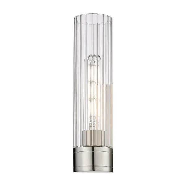 Empire is a showstopper and presents sophisticated style through subtle design. This exquisite line of fixtures features refined fluted pillar glass shades set in a delicately detailed metal frame.