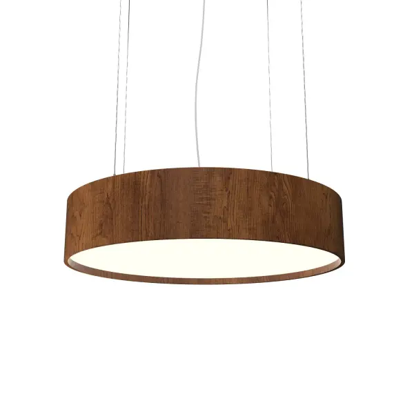 Wooden decorative luminaire with contemporary, timeless design in natural wood veneer or Italian lacquer finish. Proudly made in Brazil, combining high-end technology and the irreplaceable manual finishing. Collection: Cylindrical Designer: Studio Accord Finish: Imbuia Width: 31.50" Height: 7.09" Weight: 17.37 lb Wire: 118" Maximum Wattage: 64.00 W Bulb Type: Module Bulb Base: INTEGRATED Light Source: LED Light Output: 4400.00 lm Delivered Lumens: 4950.00 lm Color Temperature: 3000 K CRI: 90 Rated Average Life: 50,000 Voltage: 120.00 V Material: Wood veneer, MDF Country of Origin: Brazil Safety Listing: UL Safety Rating: Damp Connection: Hard Wired LED Manufacturer Warranty: 5 Years Spec Sheet Instructions