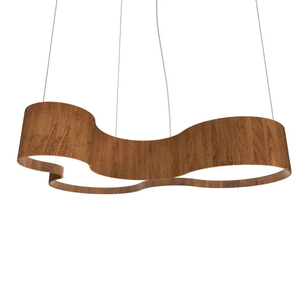 Wooden decorative luminaire with contemporary, timeless design in natural wood veneer or Italian lacquer finish. Proudly made in Brazil, combining high-end technology and the irreplaceable manual finishing. Collection: Organic Designer: Studio Accord Finish: Imbuia Width: 21.65" Height: 7.87" Length: 31.50" Weight: 12.35 lb Wire: 118" Maximum Wattage: 56.00 W Bulb Type: LED Bulb Base: INTEGRATED Light Source: LED Light Output: 3850.00 lm Delivered Lumens: 3850.00 lm Color Temperature: 3000 K CRI: 90 Rated Average Life: 50,000 Voltage: 120.00 V Material: Wood veneer, MDF Country of Origin: Brazil Safety Listing: UL Safety Rating: Damp Connection: Hard Wired LED Manufacturer Warranty: 5 Years Spec Sheet Instructions