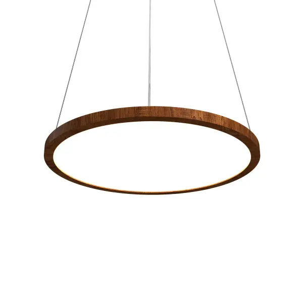 Wooden decorative luminaire with contemporary, timeless design in natural wood veneer or Italian lacquer finish. Proudly made in Brazil, combining high-end technology and the irreplaceable manual finishing. Collection: Naia Designer: Studio Accord Finish: Imbuia Width: 13.78" Height: 0.98" Weight: 2.19 lb Wire: 118" Maximum Wattage: 22.90 W Bulb Type: Strip Bulb Base: INTEGRATED Light Source: LED Light Output: 1076.00 lm Delivered Lumens: 1756.00 lm Color Temperature: 3000 K CRI: 90 Rated Average Life: 50,000 Voltage: 120.00 V Material: Wood veneer, MDF Country of Origin: Brazil Safety Listing: UL Safety Rating: Damp Connection: Hard Wired LED Manufacturer Warranty: 5 Years Spec Sheet Instructions