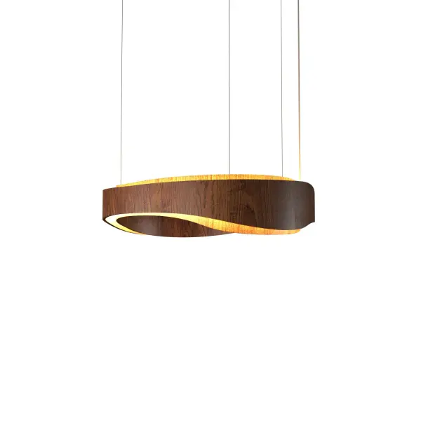 Wooden decorative luminaire with contemporary, timeless design in natural wood veneer or Italian lacquer finish. Proudly made in Brazil, combining high-end technology and the irreplaceable manual finishing. Collection: Horizon Designer: Studio Accord Finish: Imbuia Width: 31.50" Height: 8.07" Weight: 13.45 lb Wire: 118" Maximum Wattage: 57.83 W Bulb Type: Strip Bulb Base: INTEGRATED Light Source: LED Light Output: 2058.20 lm Delivered Lumens: 2575.00 lm Color Temperature: 3000 K CRI: 90 Rated Average Life: 50,000 Voltage: 120.00 V Material: Wood veneer, MDF Country of Origin: Brazil Safety Listing: UL Safety Rating: Damp Connection: Hard Wired LED Manufacturer Warranty: 5 Years