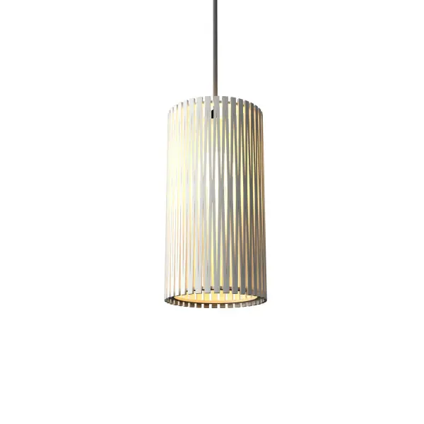 The Living Hinges pendant brings artistic, nature-inspired design to compact spaces. Its organic white finish and sculptural form create visual interest while maintaining a clean, contemporary aesthetic perfect for modern interiors.