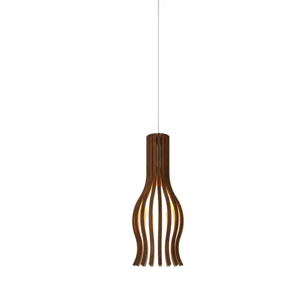 Collection: Balloon Designer: Studio Accord Finish: Imbuia Width: 7.09" Height: 17.72" Weight: 2.98 lb Wire: 118" Number of Bulbs: 1 Maximum Wattage: 25.00 W Bulb Type: A19 Bulb Base: E26 CRI: 90 Voltage: 120.00 V Material: Wood veneer, MDF Country of Origin: Brazil Safety Listing: UL Safety Rating: Damp Connection: Hard Wired Manufacturer Warranty: 5 Years