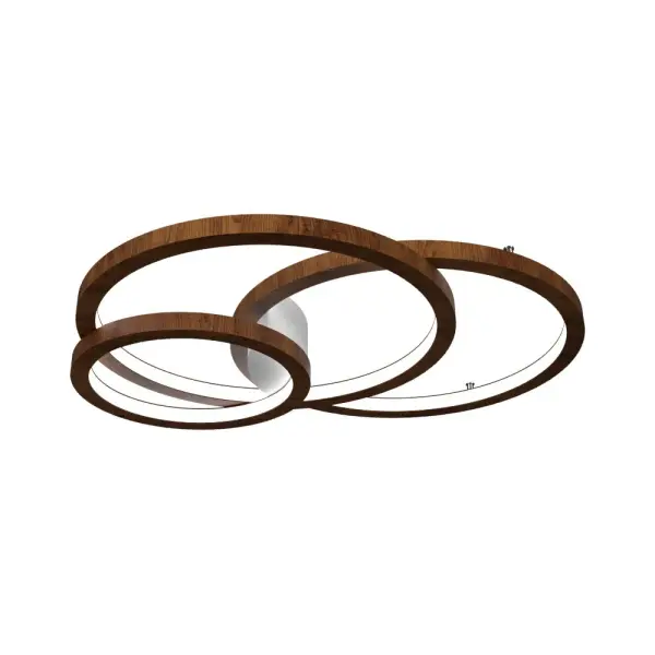 Wooden decorative luminaire with contemporary, timeless design in natural wood veneer or Italian lacquer finish. Proudly made in Brazil, combining high-end technology and the irreplaceable manual finishing. Collection: Cylindrical Designer: Studio Accord Finish: Imbuia Width: 44.09" Height: 4.33" Length: 44.09" Weight: 10.36 lb Maximum Wattage: 57.60 W Bulb Type: Strip Bulb Base: INTEGRATED Light Source: LED Light Output: 3370.00 lm Delivered Lumens: 5527.00 lm Color Temperature: 3000 K CRI: 90 Rated Average Life: 50,000 Voltage: 120.00 V Material: Wood veneer, MDF Country of Origin: Brazil Safety Listing: UL Safety Rating: Damp Connection: Hard Wired LED Manufacturer Warranty: 5 Years Spec Sheet Instructions